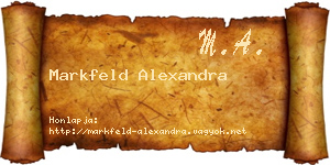 Markfeld Alexandra névjegykártya